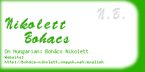 nikolett bohacs business card